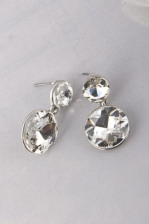 Two Rhinestone Dangle Stud Earring 5ACD6